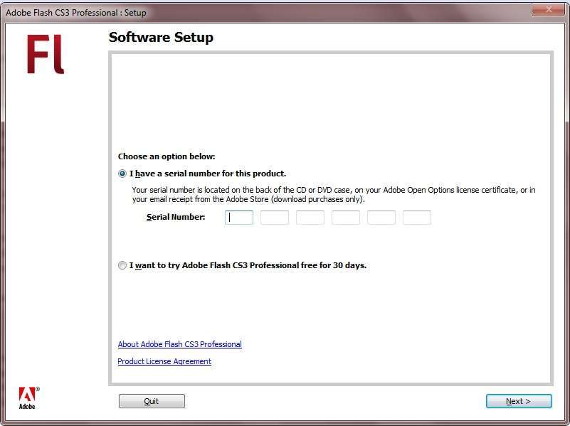 Flash Cs3 Serial Number